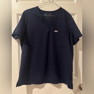 women's Navy Catarina - One-Pocket Scrub Top - L / Navy